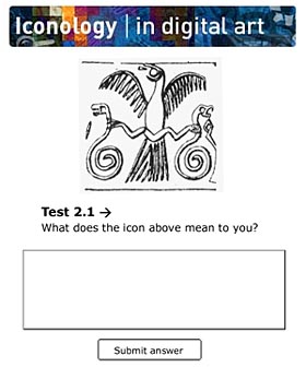 image: Example questionnaire screen from Iconology web site