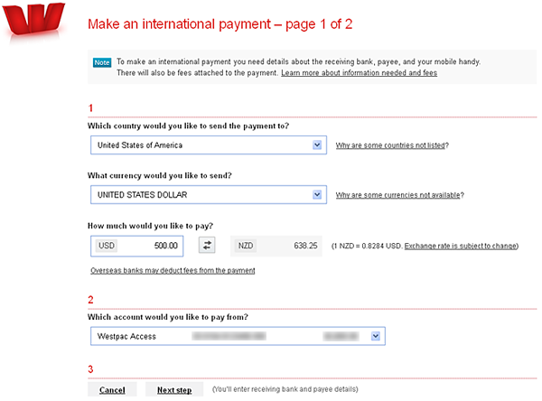 International payments - page 1