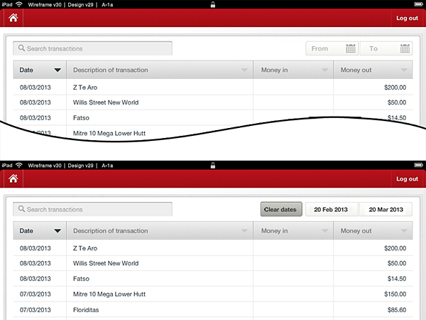 Date picker pattern for iPad app