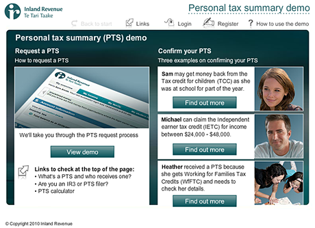 IRD Personal tax demo